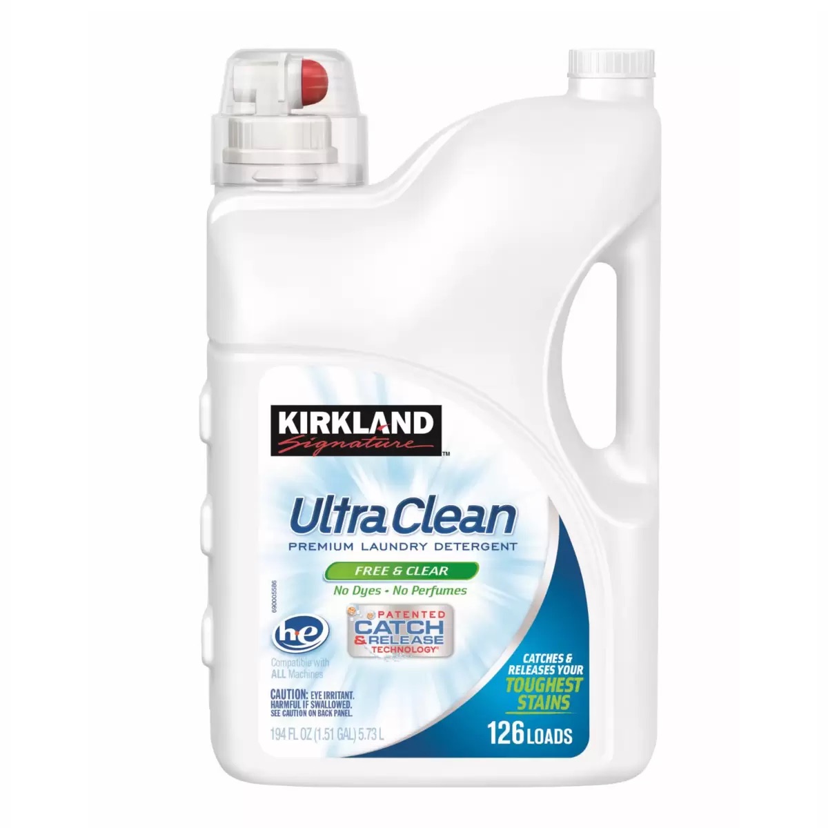 カークランドシグネチャー ウルトラクリーン フリー＆クリア 液体洗濯洗剤 無香 5.7L 126回 Kirkland Signature Ultra Clean Free & Clear Liquid Laundry Detergent 5.7L 126loads