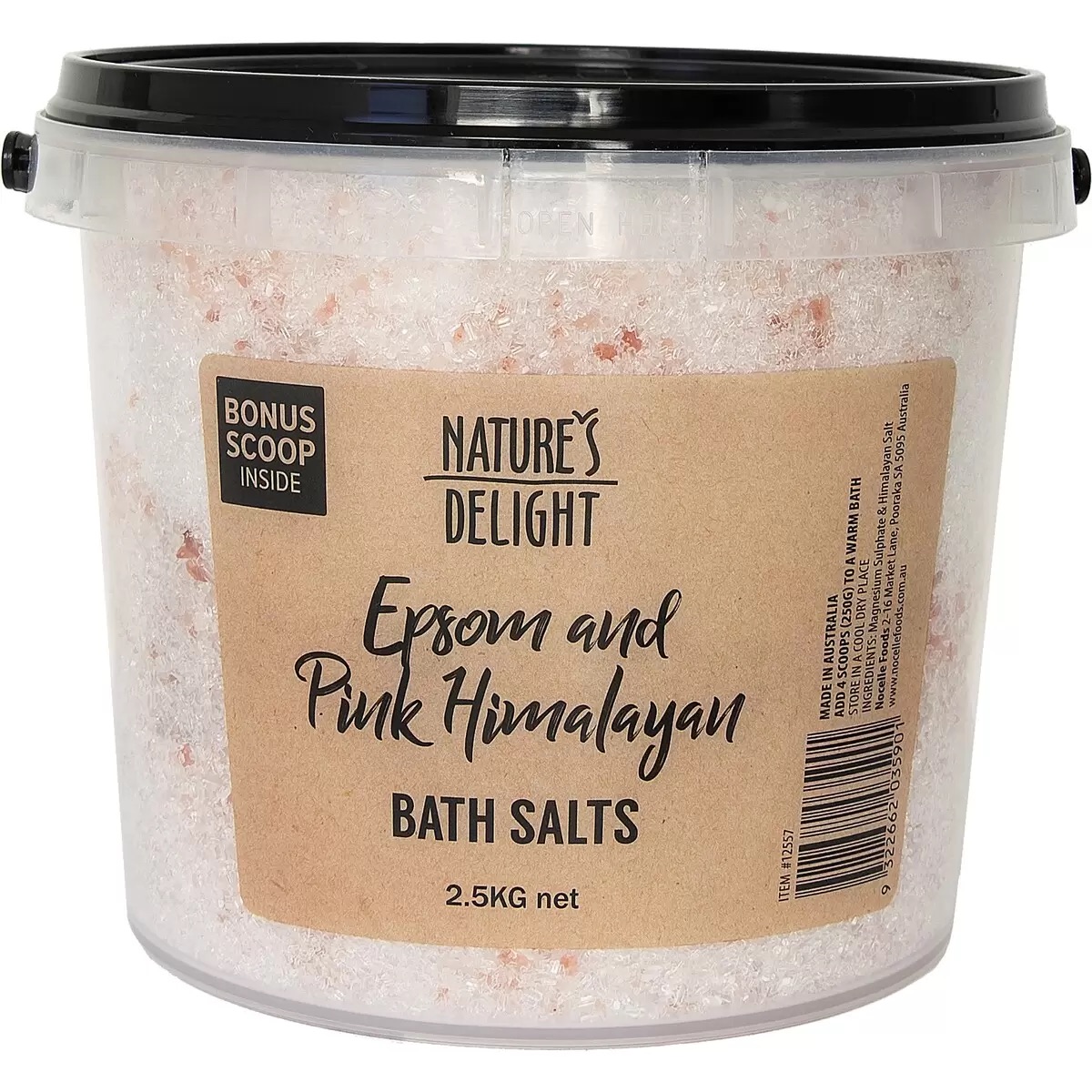 ネイチャーズ デライト エプソム ＆ ヒマラヤ バスソルト 2.5kg Nature's Delight Epsom & Himalayan Bath Salts 2.5kg